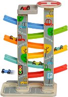 Lucy & Leo 204 Fast Cars - Slide with Wooden Cars and 6 Slides - Slot Car Track