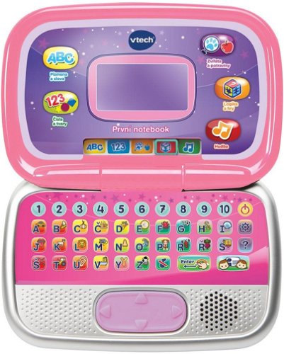 Vtech First notebook - pink CZ - Children's Laptop