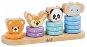 Sun baby wooden rings animals - Sort and Stack Tower