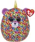 Ty Squish-a-Boos Giselle, 30cm - Rainbow Leopard with Horn - Soft Toy