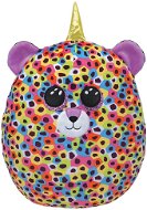 Ty Squish-a-Boos Giselle, 22cm - Rainbow Leopard with Horn - Soft Toy