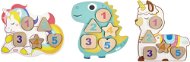 Little Tikes Wooden Critters Wooden Puzzle with Numbers, 3 Types (CARRIER ITEM) - Wooden Puzzle