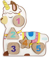 Little Tikes Wooden Critters Drevené puzzle s číslami – Lama - Drevené puzzle