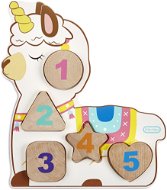 Little Tikes Wooden Critters Drevené puzzle s číslami – Lama - Drevené puzzle