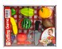 Gyümölcs és zöldség tépőzár készlet 31x25x6cm - Játék élelmiszer
