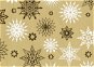 Vánoční dárkový papír 1m/70cm, zlatý s hvězdama - Dárkový balící papír