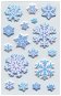 Karácsonyi címkék hó kristályok,1 lap - Etikett címke