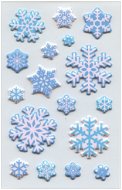 Vánoční etikety sněhové krystalky,1 arch - Etikety