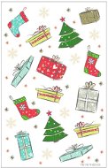 Vianočné etikety, obrázky, 3 hárky - Etikety