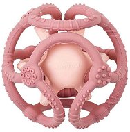 Nattou Silicone Ball 2-in-1 BPA Free Bite Ball 10cm Pink - Baby Teether