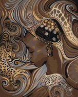 Painting by Numbers - African Indigenous Girl, 40x50 cm, stretched canvas on frame - Painting by Numbers