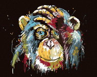 Painting by Numbers - Monkey, 50x40 cm, without frame and without canvas switching off - Painting by Numbers