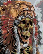 Painting by Numbers - Skull of a Chief, 40x50 cm, stretched canvas on frame - Painting by Numbers