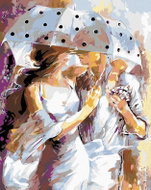 Painting by numbers - Lovers under an umbrella, 40x50 cm, without frame and without switching off th - Painting by Numbers