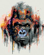 Painting by Numbers - Gorilla, 80x100 cm, stretched canvas on frame - Painting by Numbers
