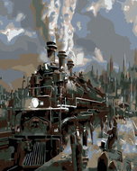 Painting by Numbers - Locomotive, 80x100 cm, without frame and without canvas shut off - Painting by Numbers