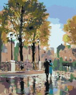 Painting by numbers - On a walk in the park, 80x100 cm, without frame and without switching off the  - Painting by Numbers