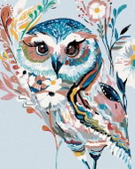 Painting by Numbers - Rainbow Owl, 80x100 cm, without frame and without turning off the canvas - Painting by Numbers