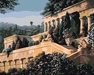 Painting by Numbers - Architecture in the Garden, 100x80 cm, without frame and without canvas switch - Painting by Numbers