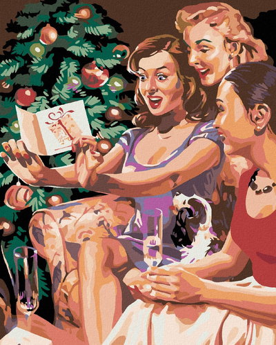 Painting by Numbers - Christmas Surprise, 80x100 cm, stretched canvas on frame - Painting by Numbers - Main image
