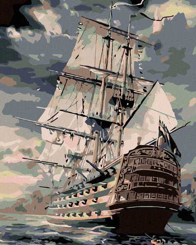 Painting by Numbers - Ship, 40x50 cm, without frame and without canvas switching off - Painting by Numbers - Main image