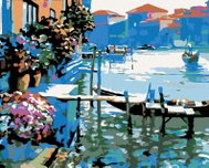 Painting by Numbers - Veslice u domu, 100x80 cm, without frame and without turning off the canvas - Painting by Numbers