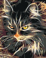 Painting by numbers - Beautifully two-coloured cat, 80x100 cm, stretched canvas on frame - Painting by Numbers
