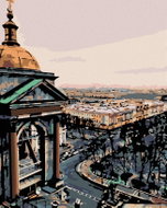 Painting by numbers - City view, 80x100 cm, without frame and without switching off the canvas - Painting by Numbers