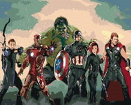 Painting by Numbers - Avengers Assemble, 50x40 cm, without frame and without canvas switching off - Painting by Numbers