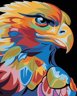 Painting by Numbers - Coloured Eagle, 40x50 cm, stretched canvas on frame - Painting by Numbers