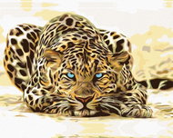 Painting by Numbers - Lurking Leopard, 50x40 cm, without frame and without switching off the canvas - Painting by Numbers