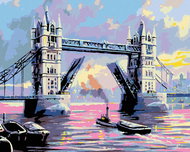 Painting by Numbers - Tower Bridge London, 100x80 cm, off canvas on frame - Painting by Numbers