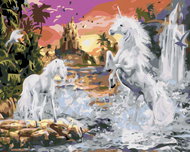 Painting by Numbers - Unicorn, 100x80 cm, stretched canvas on frame - Painting by Numbers