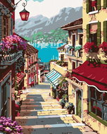 Painting by Numbers - Town, 80x100 cm, stretched canvas on frame - Painting by Numbers