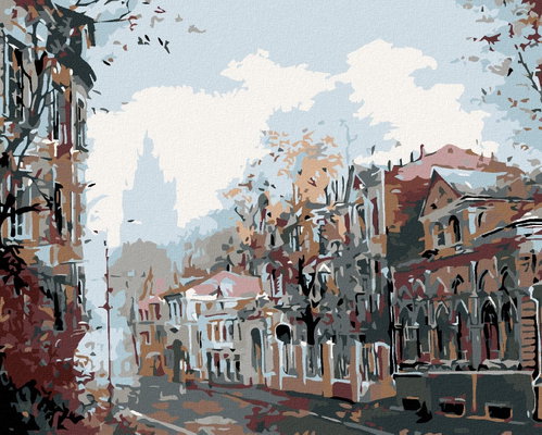 Painting by Numbers - Dark Town, 50x40 cm, without frame and without turning off the canvas - Painting by Numbers - Main image