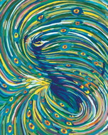 Painting by Numbers - Colored Peacock, 40x50 cm, without frame and without turning off the canvas - Painting by Numbers