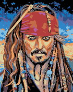 Painting by Numbers - Jack Sparrow I, 40x50 cm, without frame and without canvas switching off - Painting by Numbers