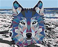 Malen nach Zahlen - Wolf-Mosaik, 100x80 cm, Leinwand auf Keilrahmen - Malen nach Zahlen