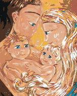 Painting by Numbers - Family, 80x100 cm, without frame and without canvas switching off - Painting by Numbers