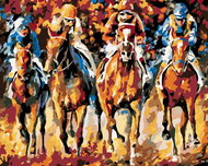 Painting by Numbers - Horse Racing, 50x40 cm, stretched canvas on frame - Painting by Numbers