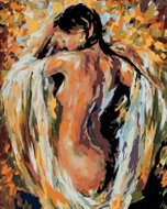Painting by numbers - Half-naked woman in colours, 40x50 cm, without frame and without turning off t - Painting by Numbers