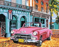 Painting by Numbers - Old America in Cuba, 100x80 cm, stretched canvas on frame - Painting by Numbers