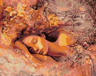 Painting by Numbers - Sleeping Woman, 50x40 cm, without frame and without turning off the canvas - Painting by Numbers