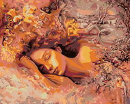 Painting by Numbers - Sleeping Woman, 100x80 cm, stretched canvas on frame - Painting by Numbers