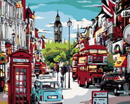 Painting by Numbers - Noon in London, 50x40 cm, stretched canvas on frame - Painting by Numbers