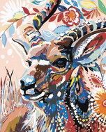 Painting by Numbers - Flower Antelope, 80x100 cm, stretched canvas on frame - Painting by Numbers
