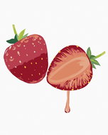 Painting by Numbers - Strawberries, 80x100 cm, without frame and without turning off the canvas - Painting by Numbers
