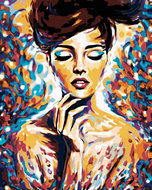 Painting by numbers - Woman in colours, 80x100 cm, without frame and without switching off the canva - Painting by Numbers