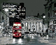 Painting by Numbers - London Bus, 100x80 cm, stretched canvas on frame - Painting by Numbers