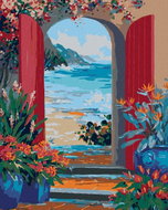 Painting by Numbers - From the Garden to the Beach, 80x100 cm, stretched canvas on frame - Painting by Numbers